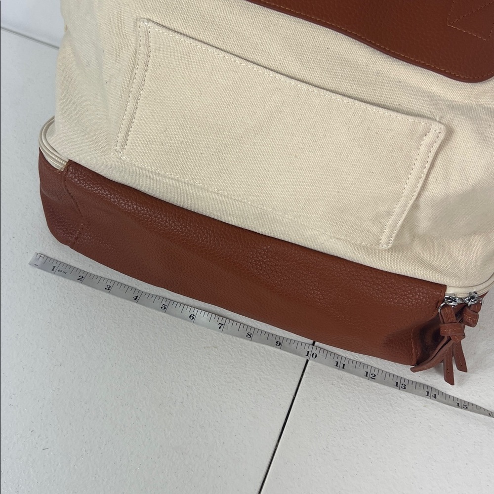 Graf Lantz Weekender Bag Tote Bag Cream & Brown - Picture 6 of 10